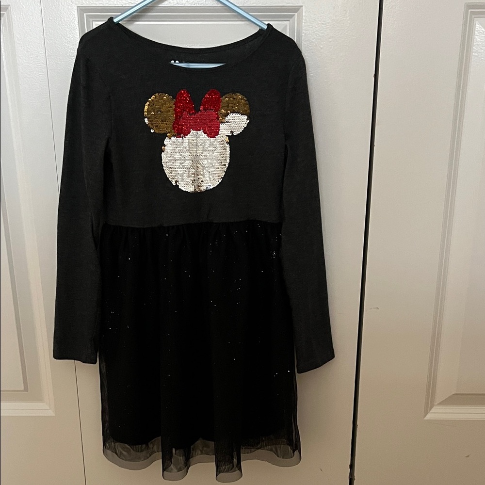 Disney Black Dress with Minnie Mouse Sequin Design